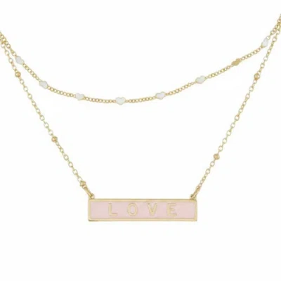 Ivy & Pearl Co. Dainty Heart Layering Chain In Neutral