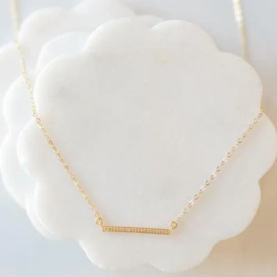 Ivy & Pearl Co. Golden Bar Minimalist Necklace