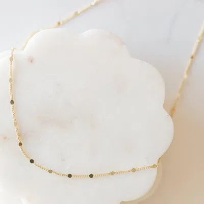 Ivy & Pearl Co. Golden Dot Layer Chain In Orange