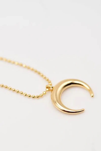 Ivy & Pearl Co. Luna Crescent Necklace In Gold