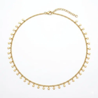 Ivy & Pearl Co. Stardust Charm Necklace In Pink