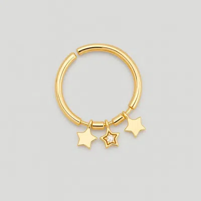 Ivy & Pearl Co. The Astor Starlight Charm Ring In Orange