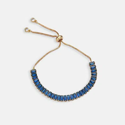 Ivy & Pearl Co. The Astoria Sapphire Line Bracelet In Purple