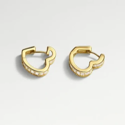 Ivy & Pearl Co. The Beaumont Heartline Hoops In Pattern