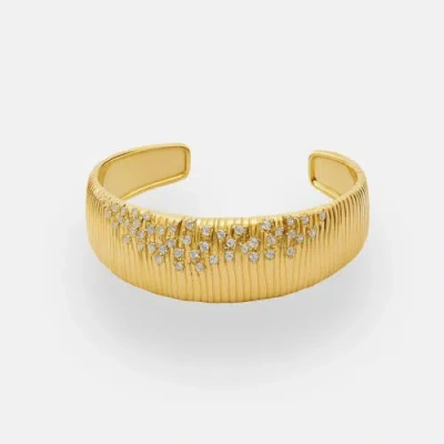 Ivy & Pearl Co. The Belgravia Pavé Cuff In Red