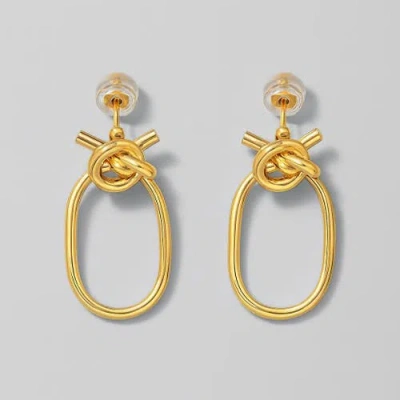 Ivy & Pearl Co. The Ellington Knot Drop Earrings In Purple