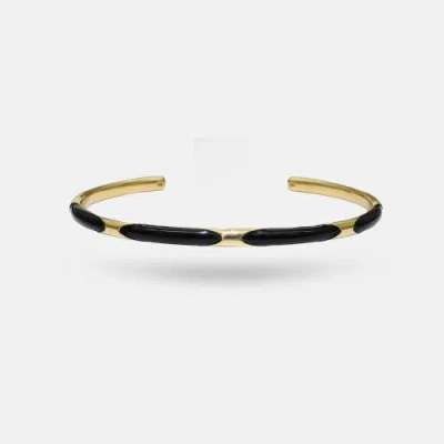 Ivy & Pearl Co. The Kensington Enamel Cuff In Pattern
