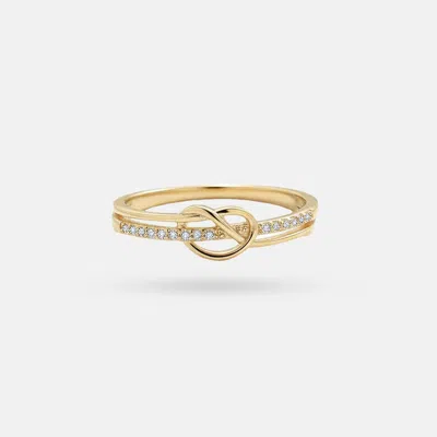 Ivy & Pearl Co. The Kensington Knotline Ring In Red