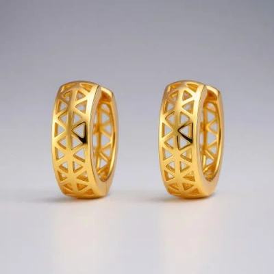 Ivy & Pearl Co. The Lancaster Filigree Hoops In Gold
