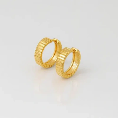 Ivy & Pearl Co. The Modern Ribbed Huggies In Gold