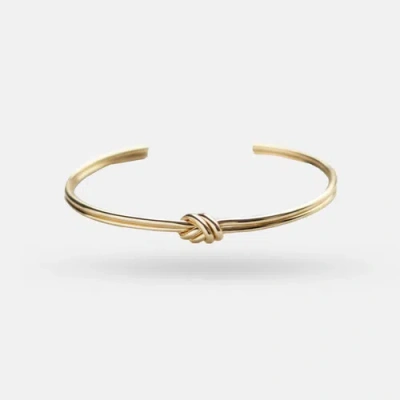 Ivy & Pearl Co. The Reverie Knot Cuff In Gold