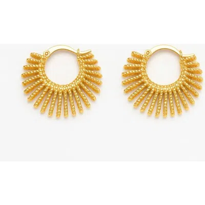 Ivy & Pearl Co. The Solaria Radiant Hoops In Pink
