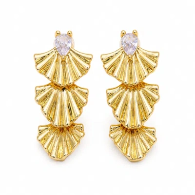 Ivy & Pearl Co. The Sorrento Earrings In Gold