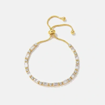 Ivy & Pearl Co. The Wentworth Tennis Bracelet In Orange