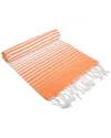 Ivy Collection Wellwet Mira Linen Beach Towel In Orange