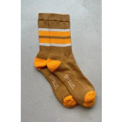 Ivy Ellis Puck Stanley Socks In Orange