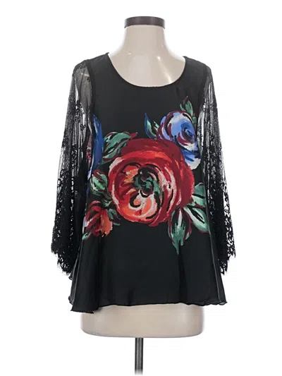 Pre-owned Ivy Jane 3/4 Sleeve Blouse In Black