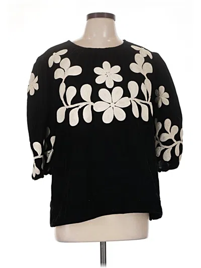 Pre-owned Ivy Jane 3/4 Sleeve Blouse In Black