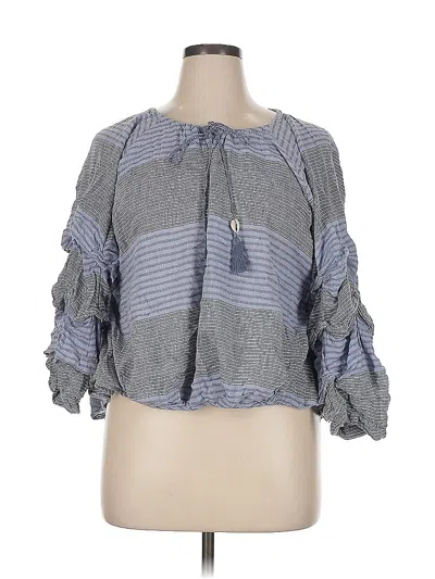 Pre-owned Ivy Jane 3/4 Sleeve Blouse In Gray