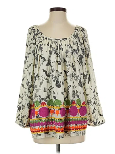 Pre-owned Ivy Jane 3/4 Sleeve Blouse In Ivory