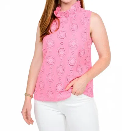 Ivy Jane 3d Flower Top In Pink