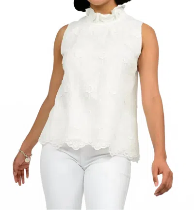 Ivy Jane 3d Scallop Border Top In White