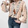 Ivy Jane Balloon Sleeve Top In Neutral In Beige