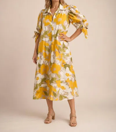 Ivy Jane Big Bloom Dress In Yellow In Multi