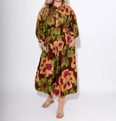 Ivy Jane Big Blooms Dress In Multi