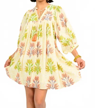 Ivy Jane Breezy Block Print Dress In Yellow Multi