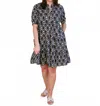Ivy Jane Budding Flowers Dress In Black In Blue