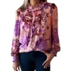 Ivy Jane Burn Out Frost Velvet Mock Neck Top In Purple In Purple