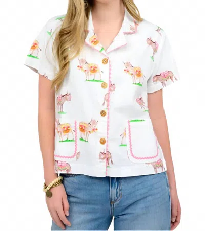 Ivy Jane Burrito Classic Collar Shacket In White