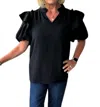 Ivy Jane Casual To Cocktail Top In Black In Black
