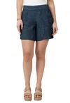 Ivy Jane Chambray Linen Shorts In Indigo In Multi