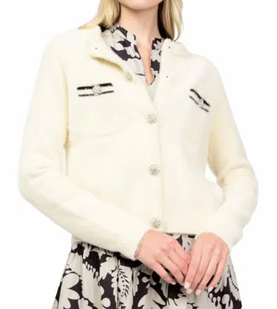 Ivy Jane Chanel Cozy Cardigan In Ivory In White