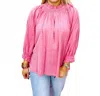 Ivy Jane Clip And Stripe Top In Pink