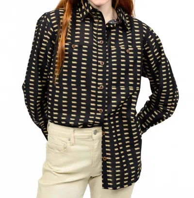 Ivy Jane Coffee Camp Shirt In Multi In Black