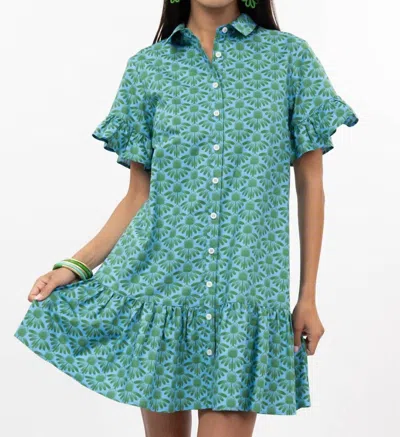 Ivy Jane Coneflower Mini Dress In Blue