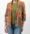 Ivy Jane Corduroy Print Jacket In Green Multi In Green