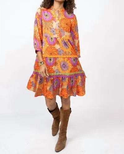 Ivy Jane Cosmic Swirl Dress In Multi In Orange