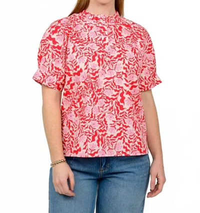 Ivy Jane Cupid's Garden Top In Red In Pink