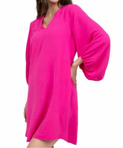 Ivy Jane Deep V-neck Dress In Pink