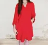 Ivy Jane Deep V-neck Dress In Red In Red