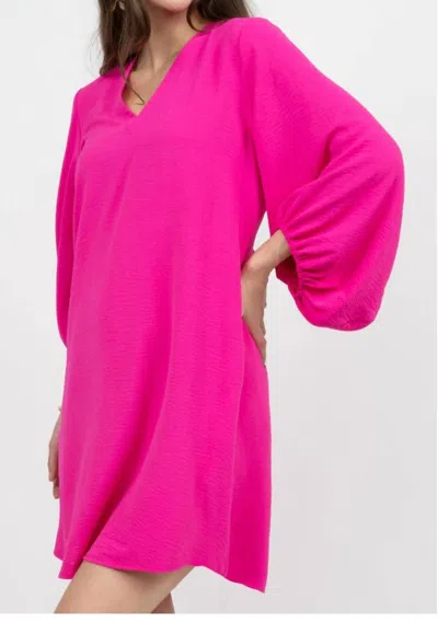 Ivy Jane Deep V-neck Dress In Pink