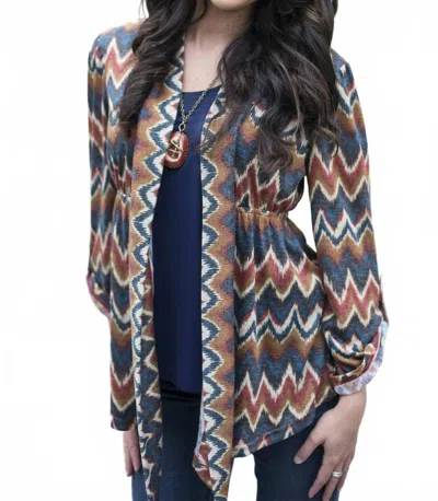 Ivy Jane Denise Cardigan In Blue In Multi