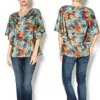Ivy Jane Drapey Blouse With Fluttler Sleeves In Multi In Multi