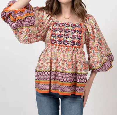 Ivy Jane Emery Top In Plum In Pink