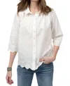 Ivy Jane Eyelet Bordered Top In White In White