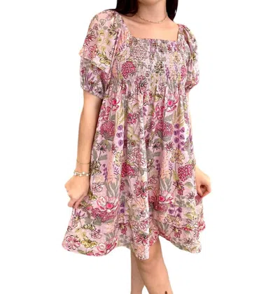 Ivy Jane Eyelet Smocked Dress In Lilac In Blue